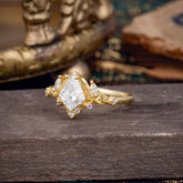 1 Carat Kite Cut Moissanite Engagement Ring Eternal Sparkle
